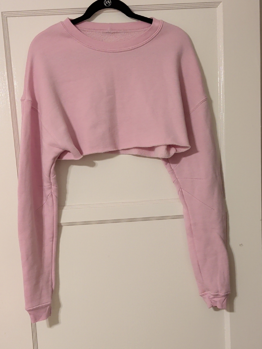 ALO Yoga Extreme Cropped Pullover Sweatshirt in Flamingo - Picture 2 of 10